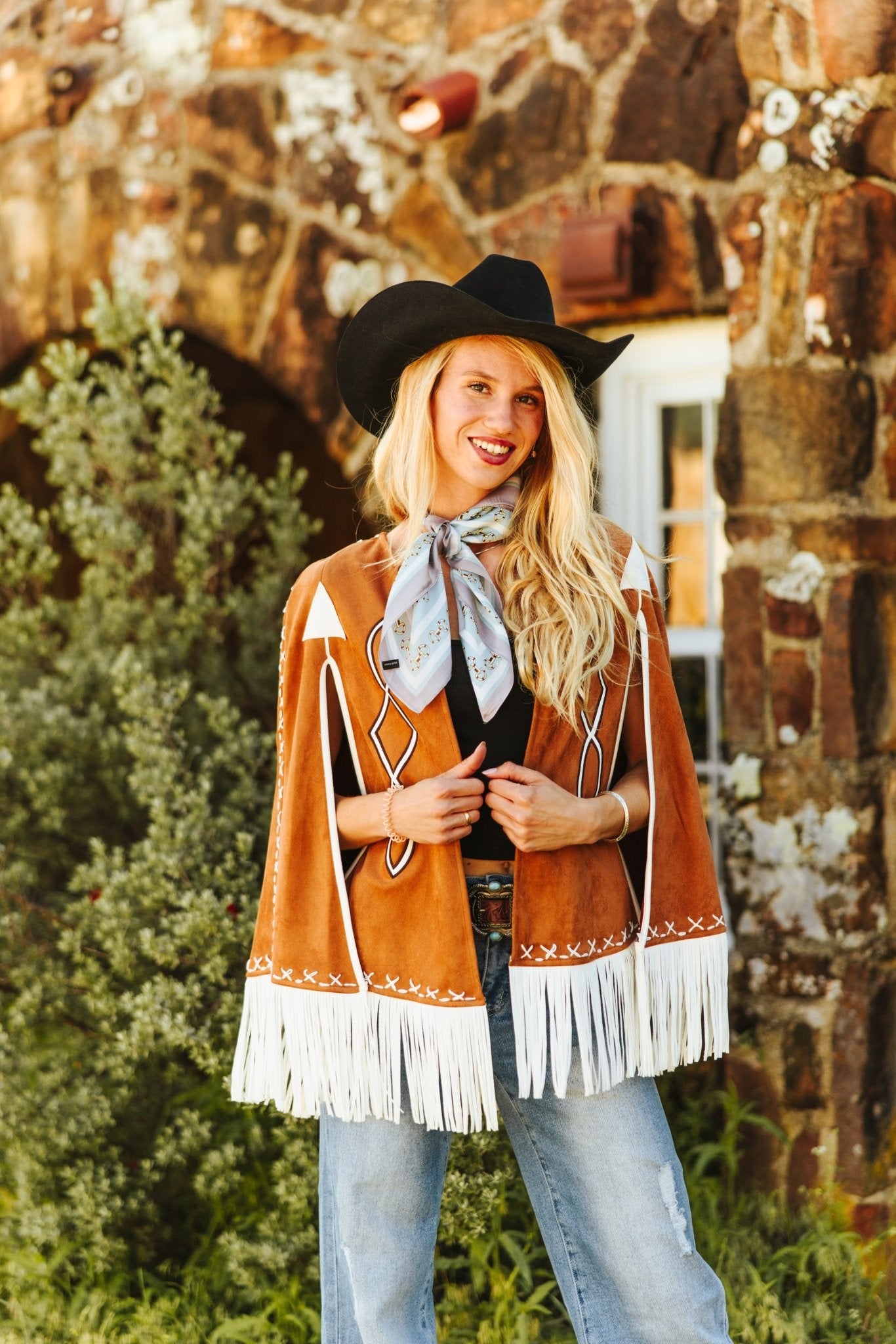 High Noon Fringe Cape JacketS