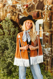 High Noon Fringe Cape JacketS