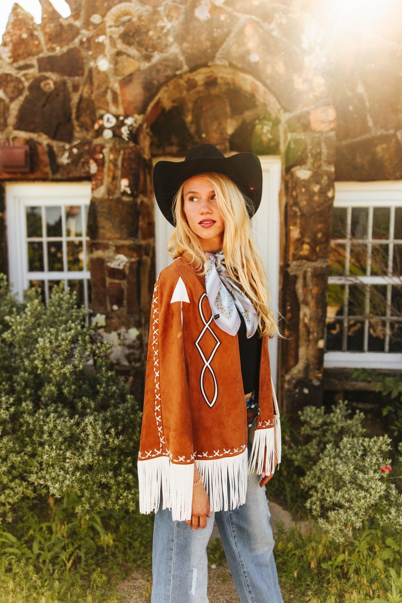 High Noon Fringe Cape JacketS