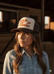 Hold Yer Horses Trucker HatBrown & Tan