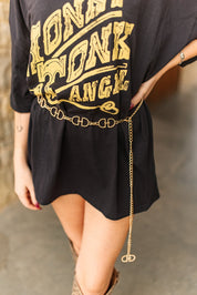 Horse Shoe Gold Chain Belt