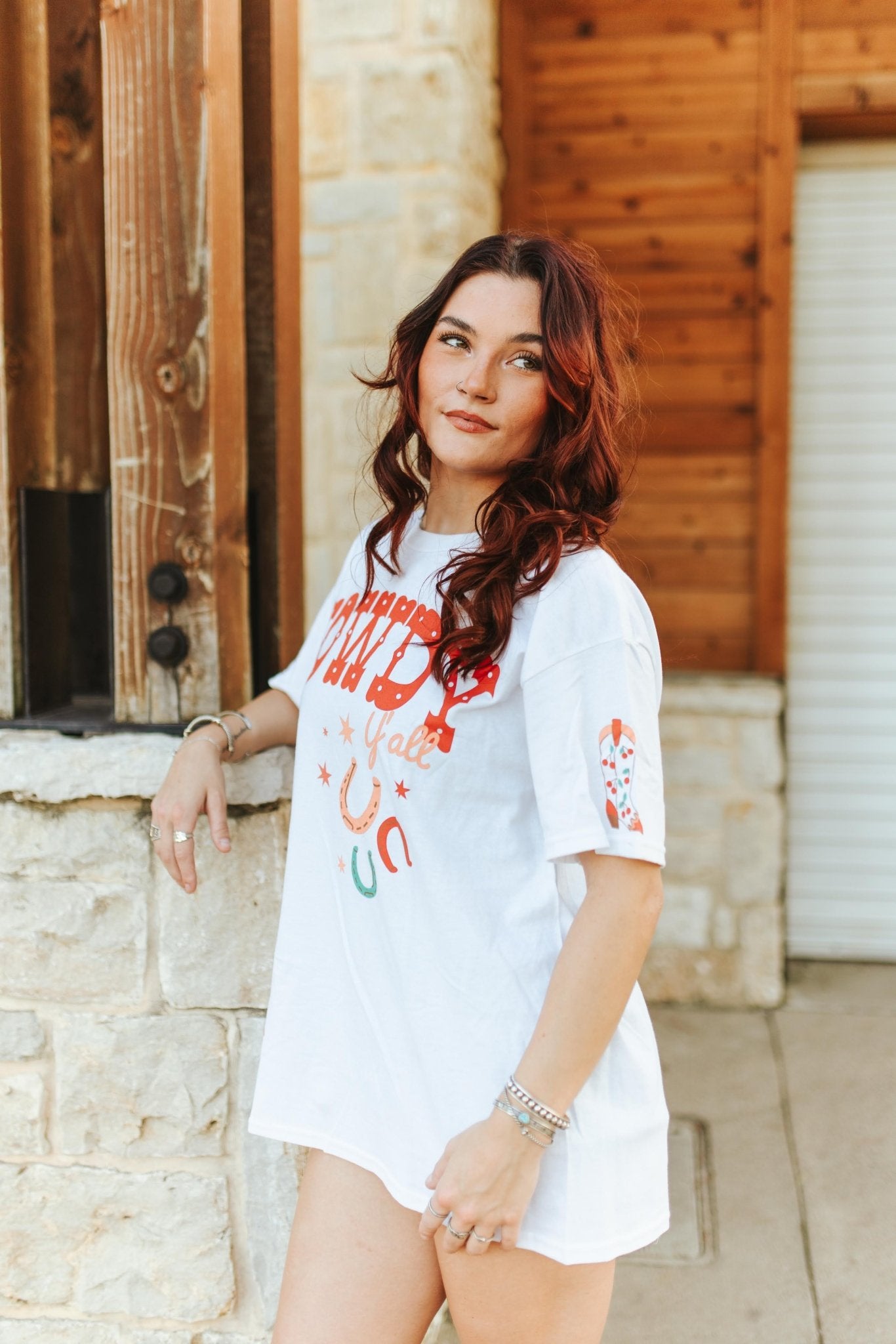 Howdy Y'all Oversized Graphic TeeS/M