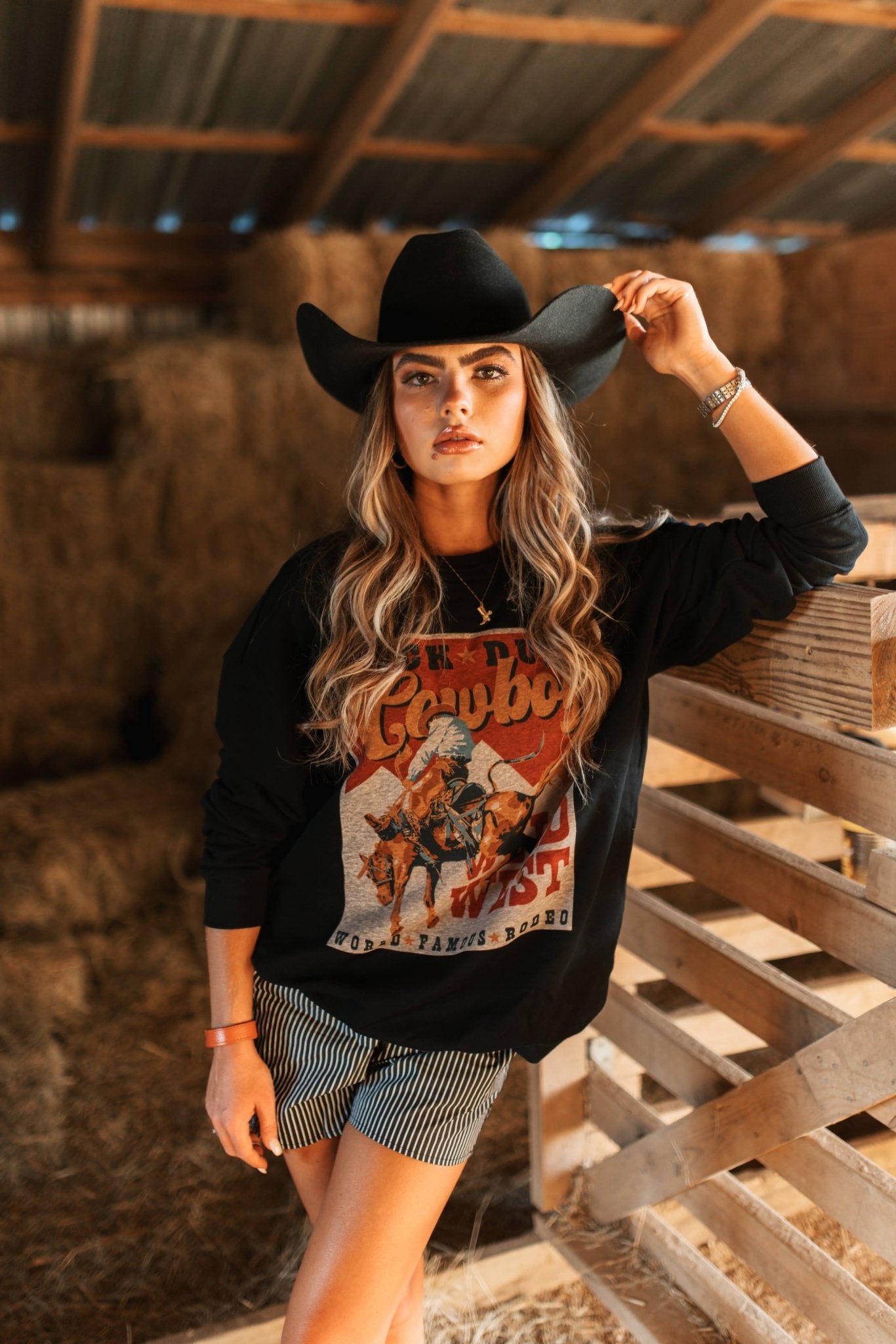 Kick Dust Cowboy Graphic SweatshirtS