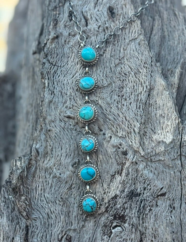 Kingman Turquoise Cascade Necklace