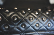 Large Studded Quilted Leather Handbag