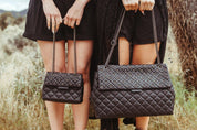 Large Studded Quilted Leather Handbag