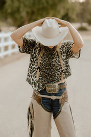 Leopard Print Cropped TopS
