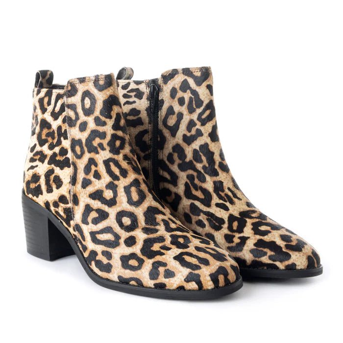 Leopard Print Leather Booties6
