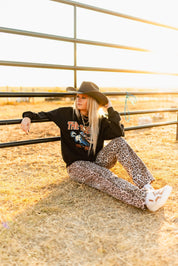 Leopard Wide Leg Jeans1