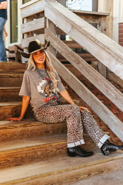 Leopard Wide Leg Jeans1