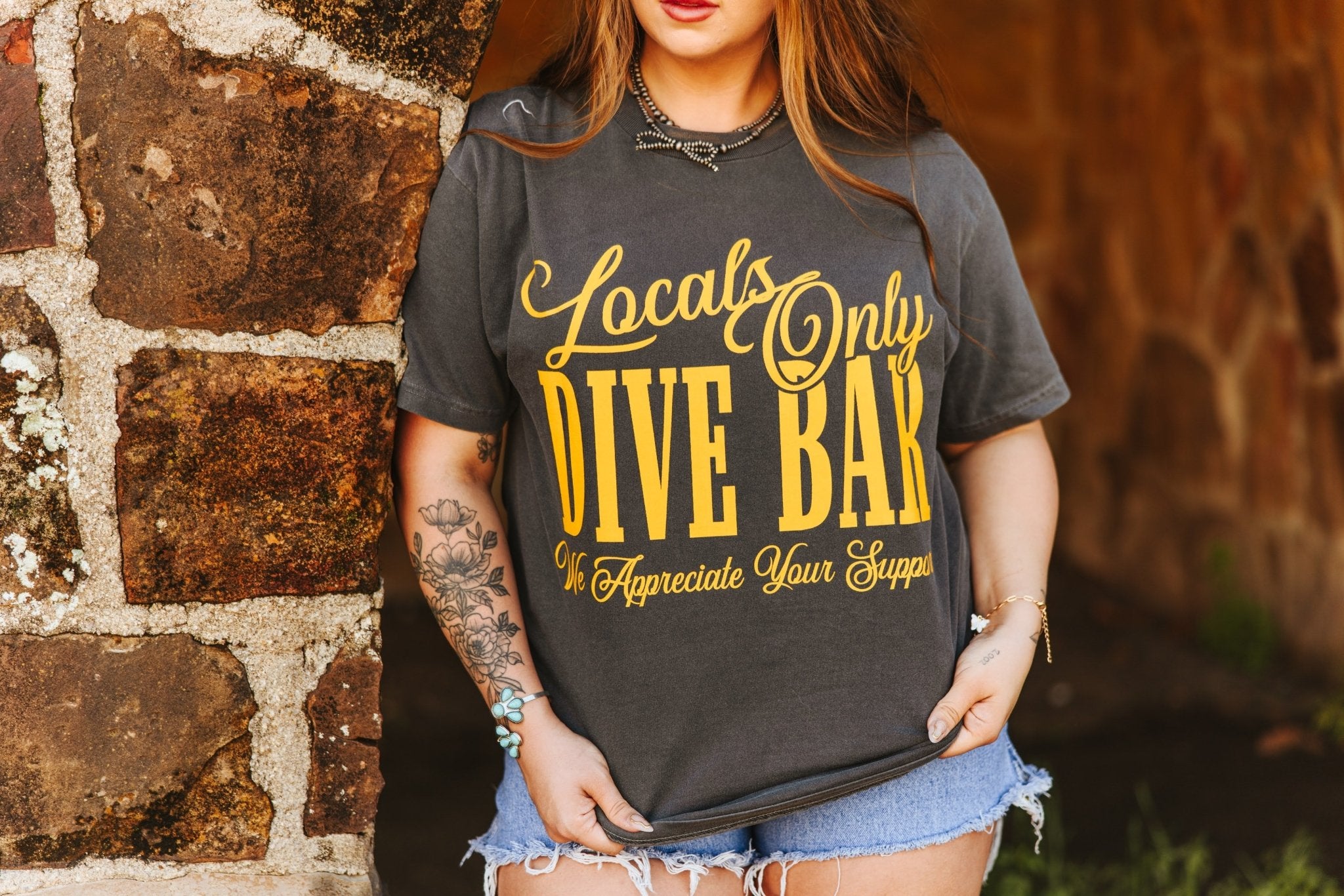 Locals Only Dive Bar Oversized Graphic TeeXS/S