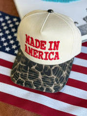 Made In America Embroidered Leopard Trucker Hat