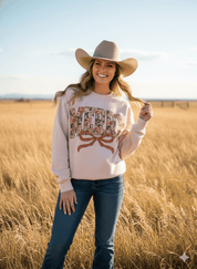 Merry Christmas Camo Print SweatshirtBlush PinkS