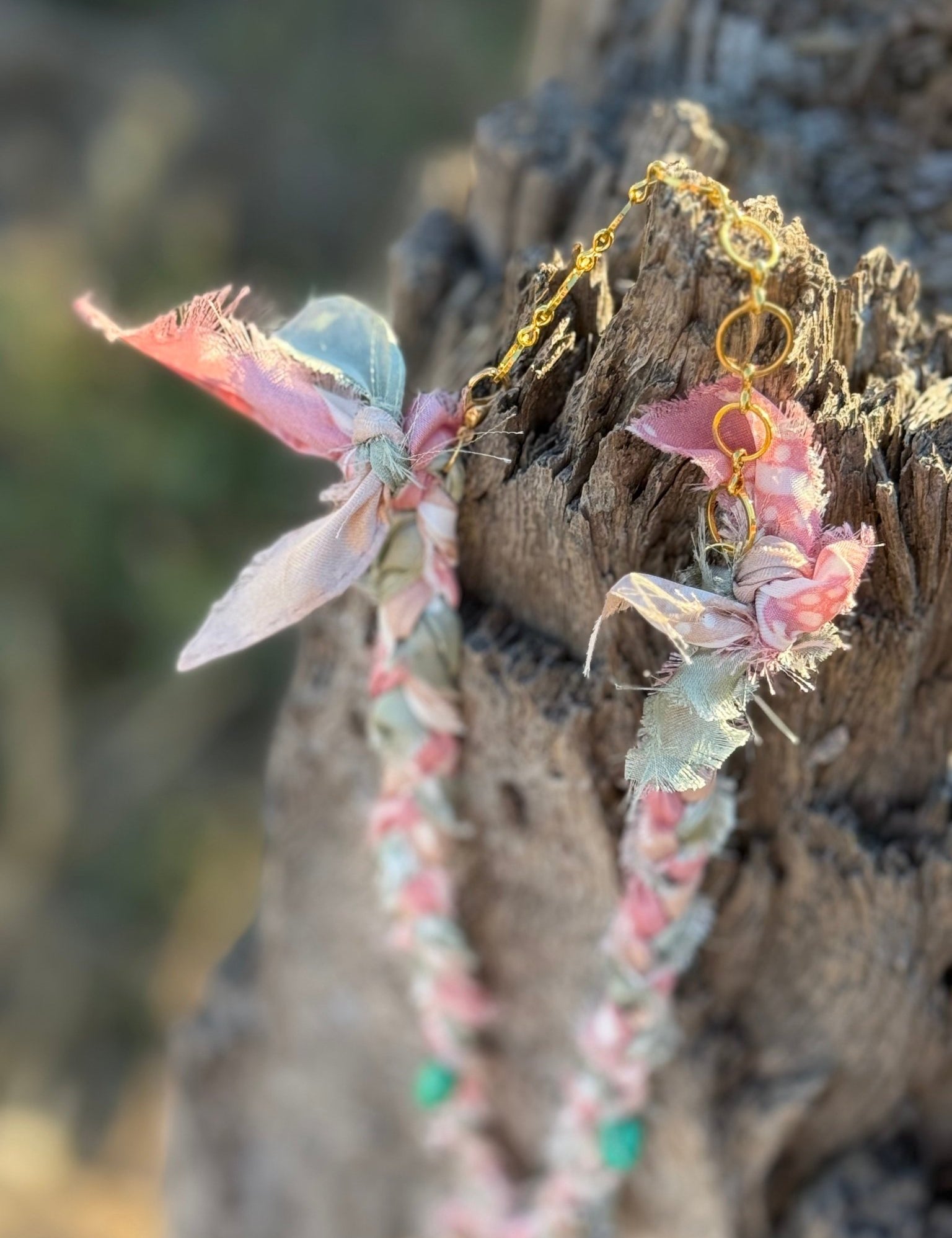 Mixed Metals Braided Bandana Necklace