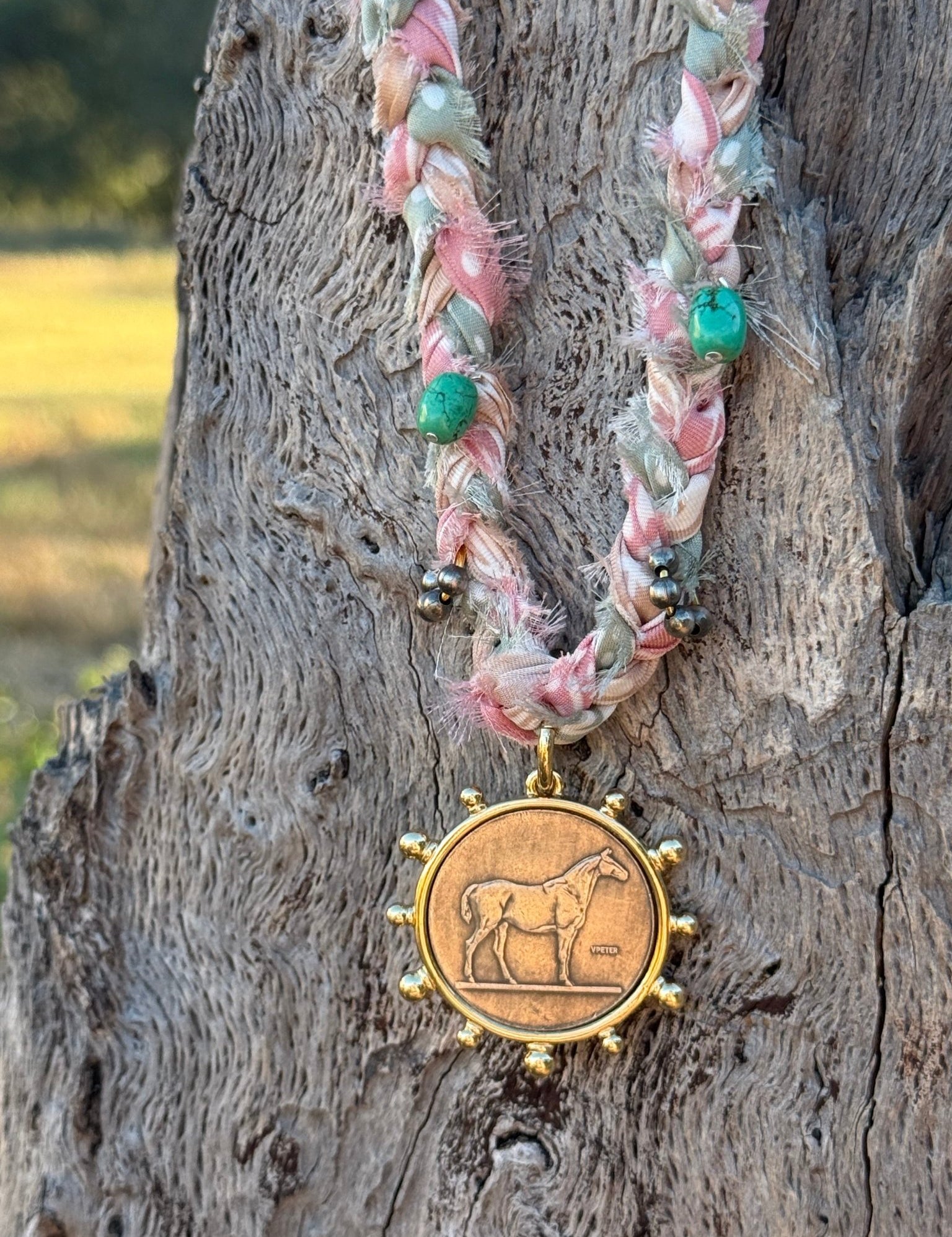Mixed Metals Braided Bandana Necklace