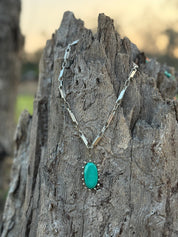 Oval Turquoise Link Necklace