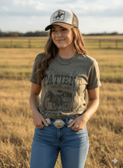 Please Be Patient With Me Graphic TeeCoyote BrownS