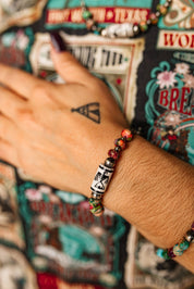 Rainbow Jasper Thunderbird Paperclip Chain Bracelet