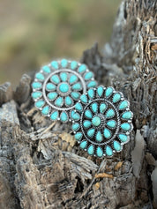 Roped Floral Cluster Earrings
