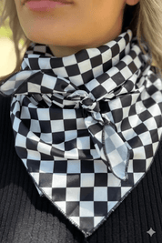 Round The Track Checkered Wild Rag