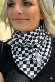 Round The Track Checkered Wild Rag