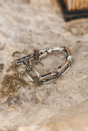 Silver Links Stretch Apple Watch Band