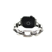 Silver Links Stretch Apple Watch Band