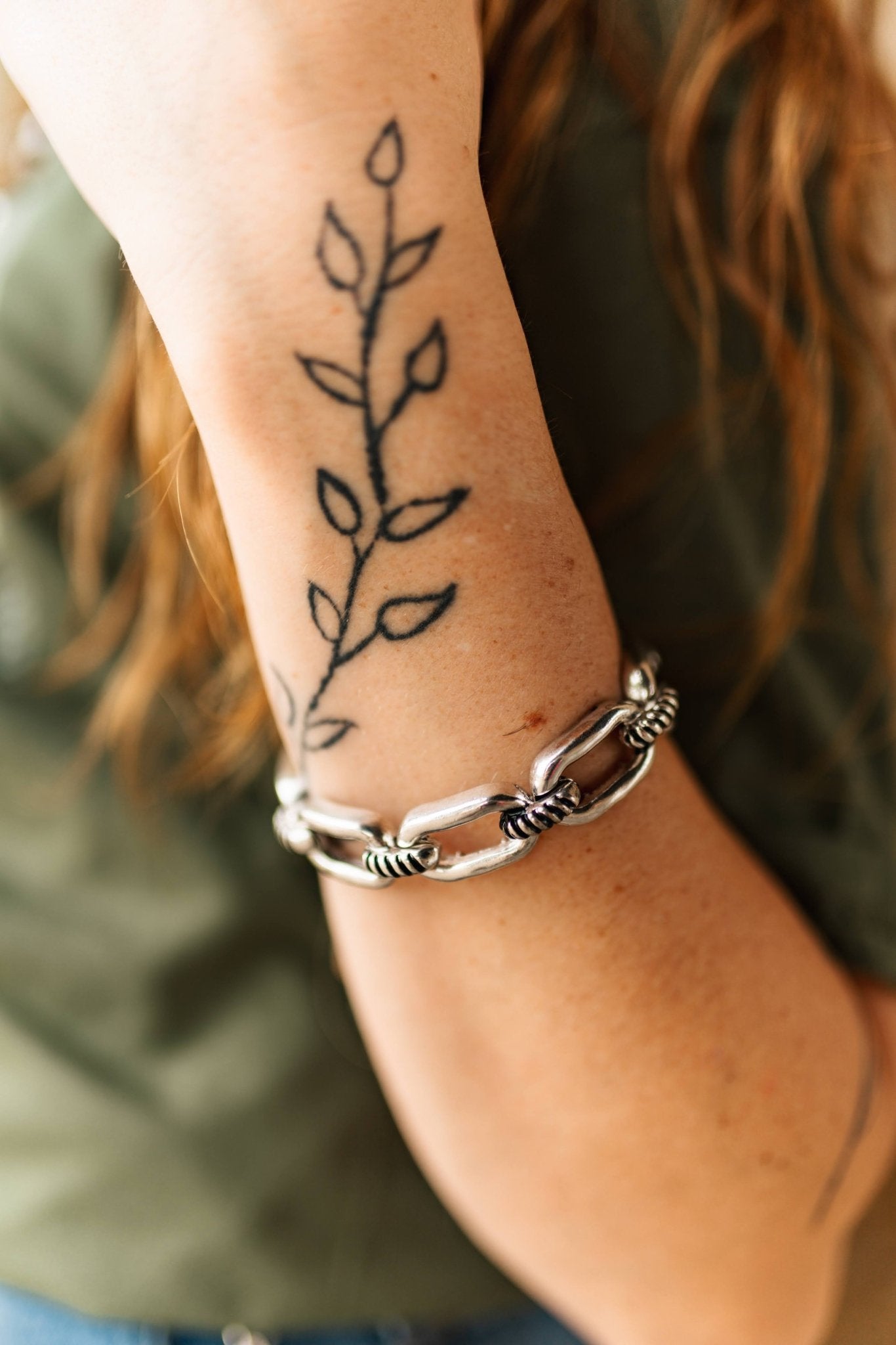 Silver Links Stretch Bracelet