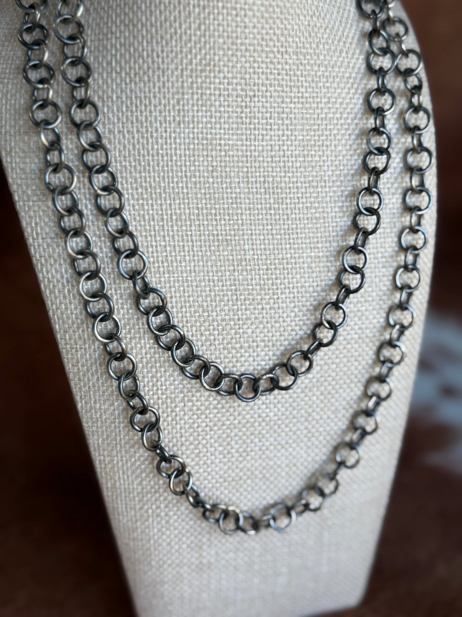 Silver Spur Link Chain Necklace16