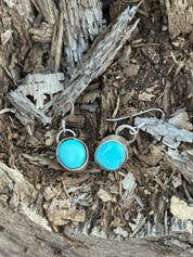 Simple Kingman Turquoise Dangle Earrings