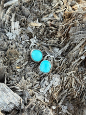 Simple Kingman Turquoise Dangle Earrings