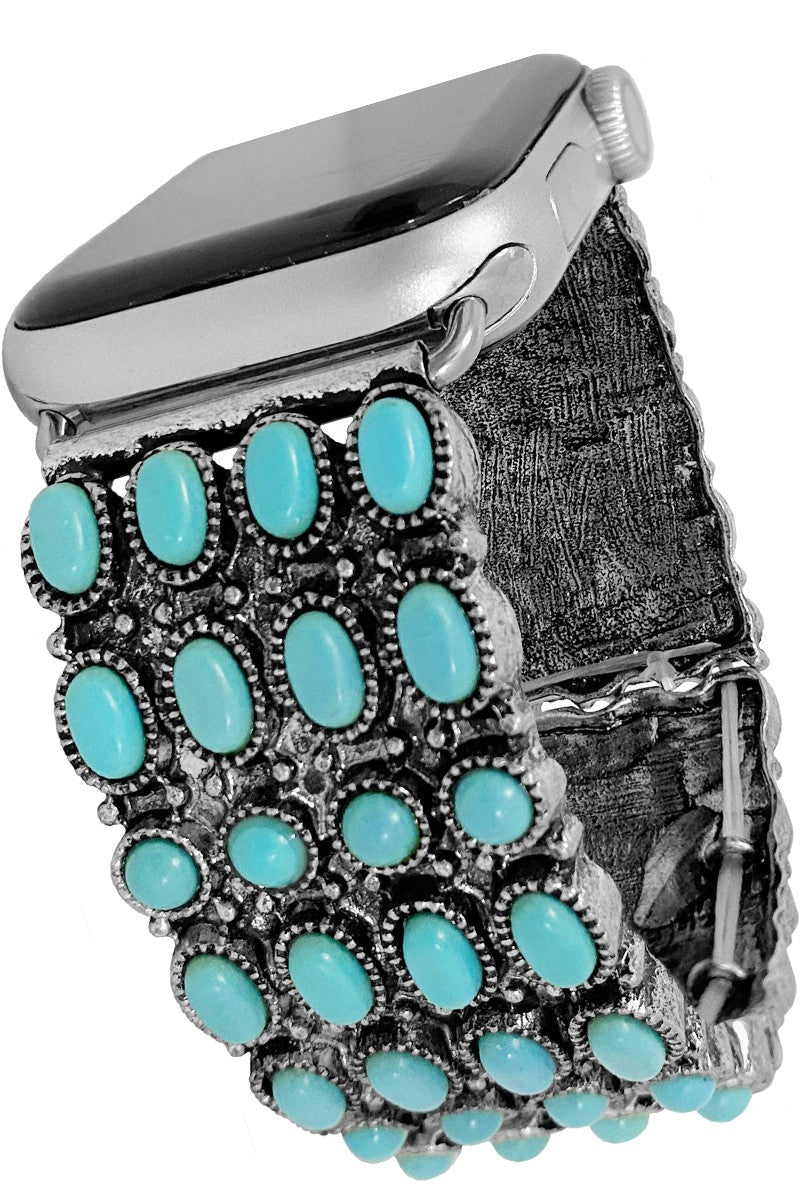 Snake Eyes Turquoise Apple Watch Stretch Band38/41 (mm)