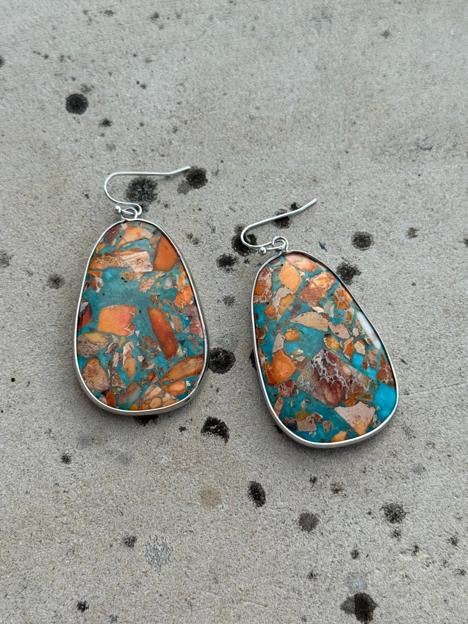 Spiny Oyster Slab Earrings