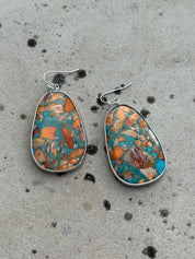 Spiny Oyster Slab Earrings