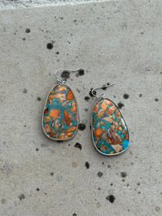 Spiny Oyster Slab Earrings