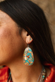 Spiny Oyster Slab Earrings