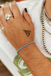 Stainless Steel Turquoise Tennis Bracelet