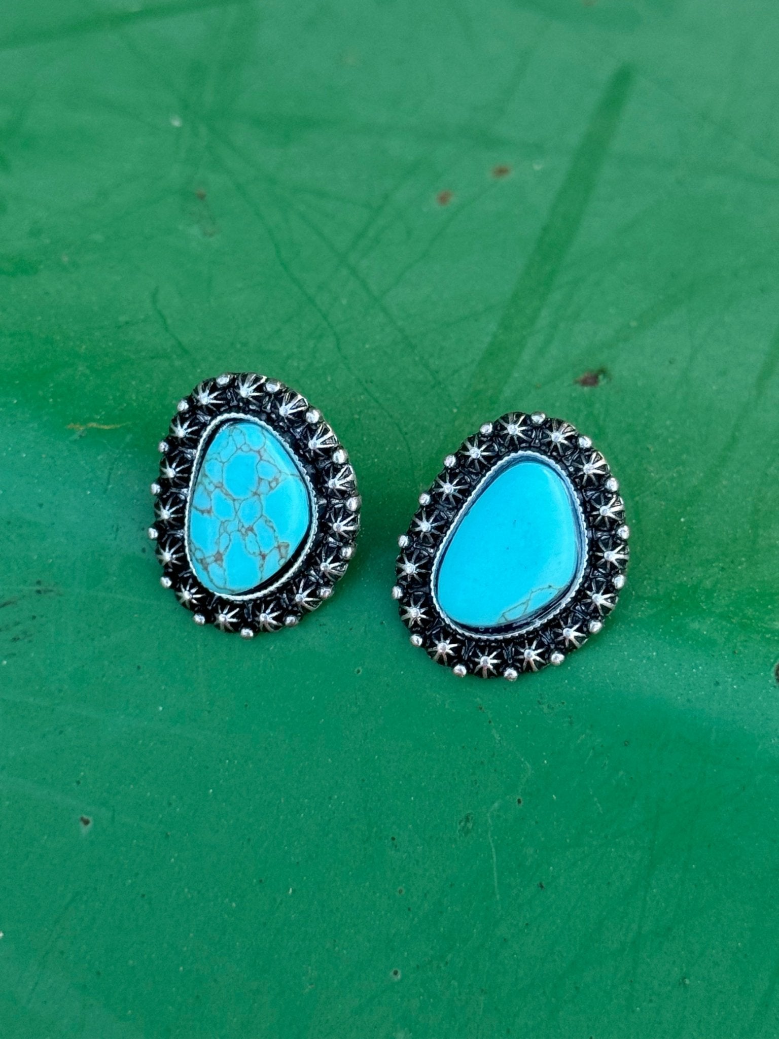 Starburst Turquoise Post Earrings