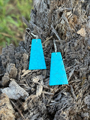 Sterling Silver Turquoise Trapezoid Earrings