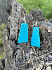Sterling Silver Turquoise Trapezoid Earrings