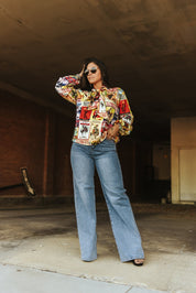 Studded Wide Leg Jeans1