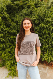 Sunflower Engraved Graphic TeePebbleS