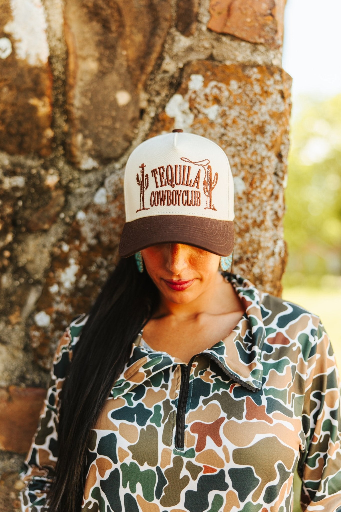 Tequila Cowboy Embroidered Trucker HatTeal