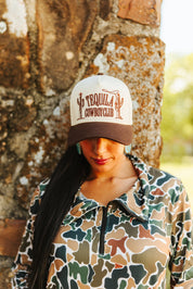 Tequila Cowboy Embroidered Trucker HatTeal