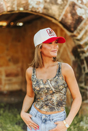 Tree Camo V - Neck Tank TopS