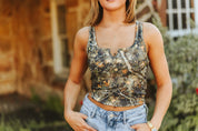 Tree Camo V - Neck Tank TopS