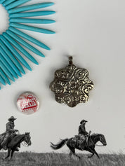 Turquoise Blossom Concho Pendant
