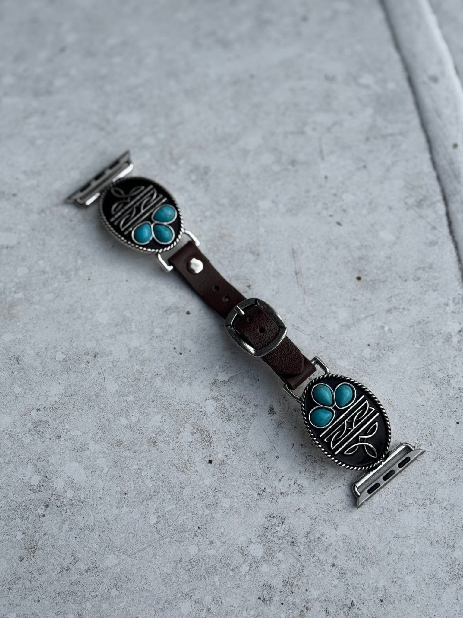 Turquoise Boot Stitch Apple Watch Band