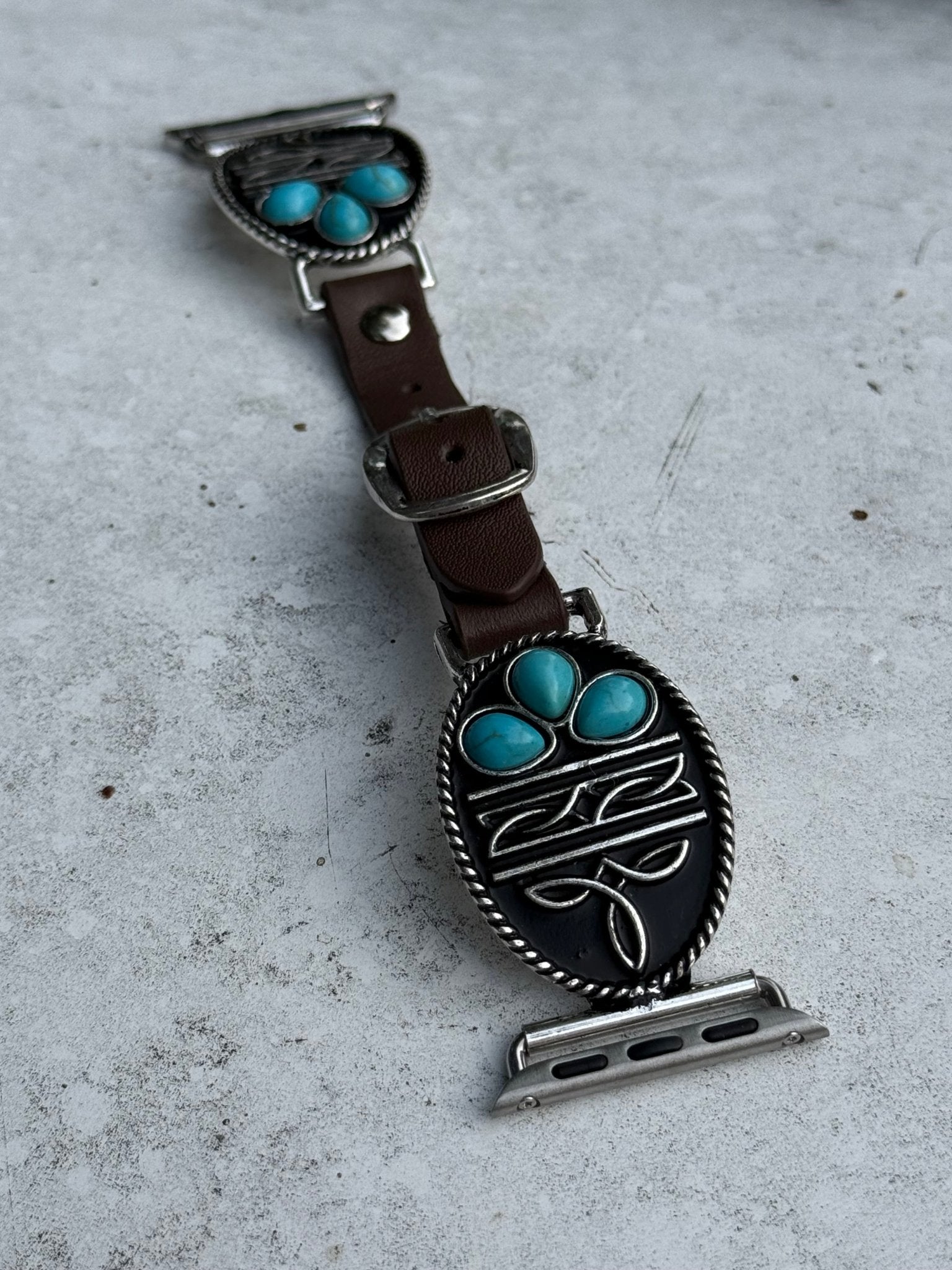 Turquoise Boot Stitch Apple Watch Band