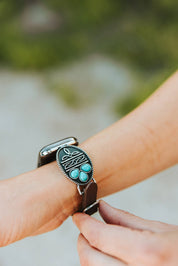 Turquoise Boot Stitch Apple Watch Band